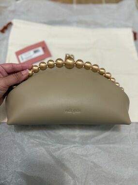 Cult Gaia Una Embellished Clutch Bag Sand Dollar NWT